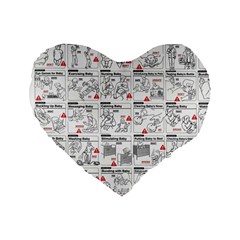 White Printer Paper With Text Overlay Humor Dark Humor Infographics Standard 16  Premium Heart Shape Cushions by Salman4z