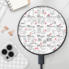 White Printer Paper With Text Overlay Humor Dark Humor Infographics Wireless Fast Charger(black) by Salman4z