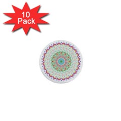 Flower Abstract Floral Hand Ornament Hand Drawn Mandala 1  Mini Buttons (10 Pack)  by Salman4z