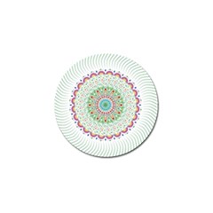 Flower Abstract Floral Hand Ornament Hand Drawn Mandala Golf Ball Marker by Salman4z