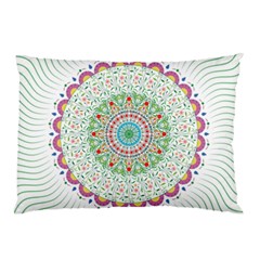 Flower Abstract Floral Hand Ornament Hand Drawn Mandala Pillow Case by Salman4z