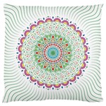 Flower Abstract Floral Hand Ornament Hand Drawn Mandala Large Cushion Case (One Side) Front