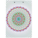 Flower Abstract Floral Hand Ornament Hand Drawn Mandala A4 Acrylic Clipboard Back