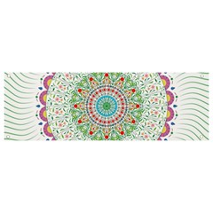 Flower Abstract Floral Hand Ornament Hand Drawn Mandala Banner And Sign 9  X 3  by Salman4z