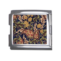 Leaves Flowers Background Texture Paisley Mega Link Italian Charm (18mm) by Salman4z