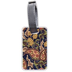 Leaves Flowers Background Texture Paisley Luggage Tag (one Side) by Salman4z