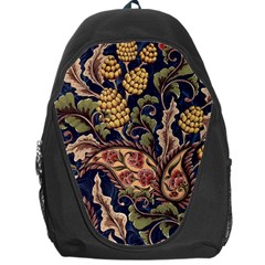 Leaves Flowers Background Texture Paisley Backpack Bag by Salman4z