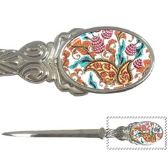 Flowers Pattern Texture White Background Paisley Letter Opener by Salman4z