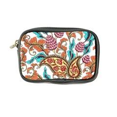 Flowers Pattern Texture White Background Paisley Coin Purse by Salman4z