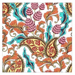 Flowers Pattern Texture White Background Paisley Square Satin Scarf (36  X 36 ) by Salman4z