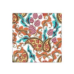 Flowers Pattern Texture White Background Paisley Satin Bandana Scarf 22  X 22  by Salman4z