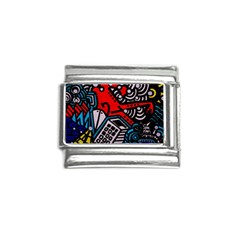 Multicolored Doodle Art Street Art Italian Charm (9mm) by Salman4z