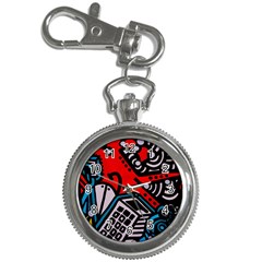 Multicolored Doodle Art Street Art Key Chain Watches by Salman4z