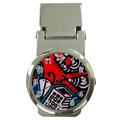 Multicolored Doodle Art Street Art Money Clip Watches by Salman4z