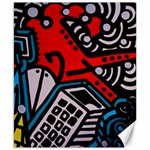 Multicolored Doodle Art Street Art Canvas 8  x 10  8.15 x9.66  Canvas - 1