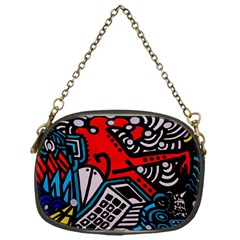 Multicolored Doodle Art Street Art Chain Purse (one Side) by Salman4z