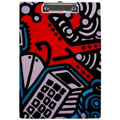 Multicolored Doodle Art Street Art A4 Acrylic Clipboard by Salman4z