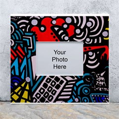 Multicolored Doodle Art Street Art White Wall Photo Frame 5  X 7  by Salman4z