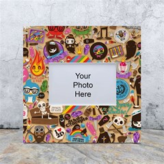 Multicolored Doodle Art Wallpaper White Box Photo Frame 4  X 6  by Salman4z