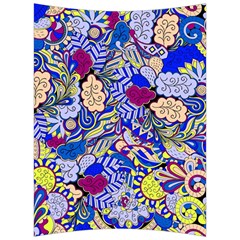 Blue Yellow Background Pattern Vector Texture Paisley Back Support Cushion by Salman4z