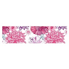 Red And Pink Flowers Vector Art Asters Patterns Backgrounds Oblong Satin Scarf (16  X 60 ) by Salman4z