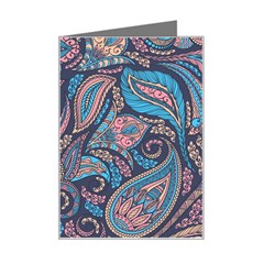 Background Ornament Paisley Mini Greeting Card by Salman4z