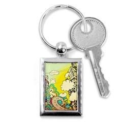 Doodle Wallpaper Artistic Surreal Key Chain (rectangle) by Salman4z