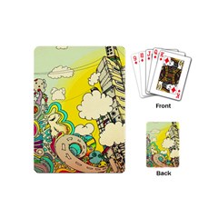 Doodle Wallpaper Artistic Surreal Playing Cards Single Design (mini) by Salman4z