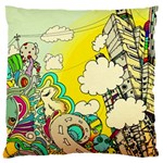 Doodle Wallpaper Artistic Surreal Large Cushion Case (Two Sides) Front