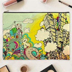 Doodle Wallpaper Artistic Surreal Cosmetic Bag (xxxl) by Salman4z