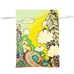 Doodle Wallpaper Artistic Surreal Lightweight Drawstring Pouch (xl) by Salman4z