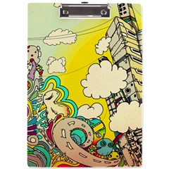 Doodle Wallpaper Artistic Surreal A4 Acrylic Clipboard by Salman4z