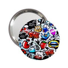 Graffiti Art Cartoon Comic 2 25  Handbag Mirrors by Salman4z