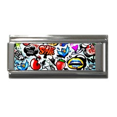 Graffiti Art Cartoon Comic Superlink Italian Charm (9mm) by Salman4z