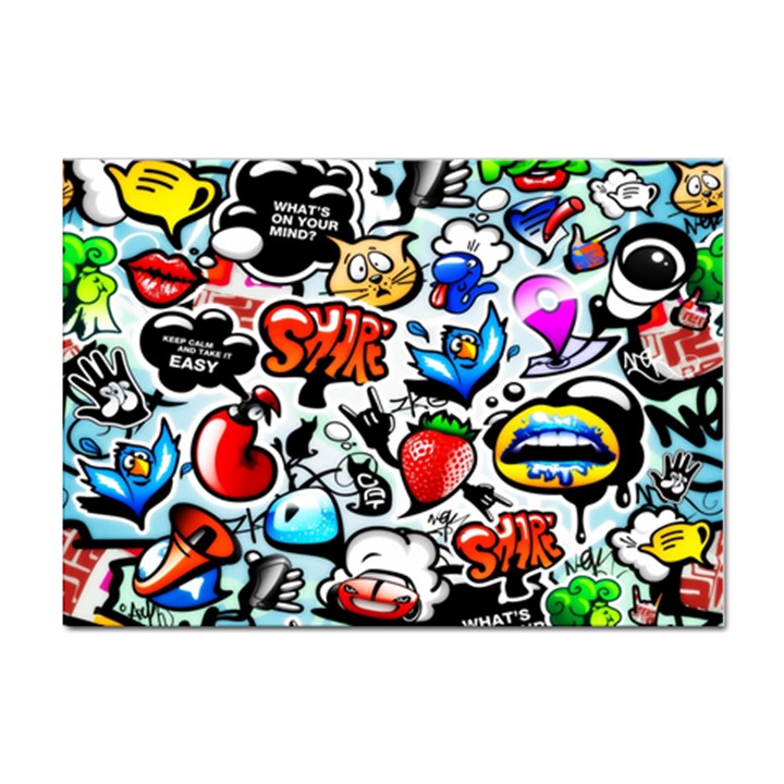 Graffiti Art Cartoon Comic Sticker A4 (10 pack)