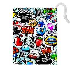 Graffiti Art Cartoon Comic Drawstring Pouch (4xl) by Salman4z