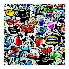 Graffiti Art Cartoon Comic Banner And Sign 3  X 3  by Salman4z