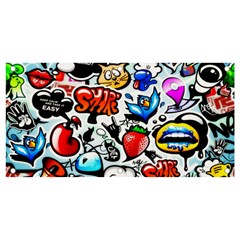 Graffiti Art Cartoon Comic Banner And Sign 4  X 2  by Salman4z