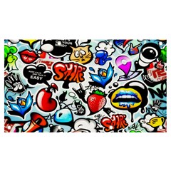 Graffiti Art Cartoon Comic Banner And Sign 7  X 4  by Salman4z