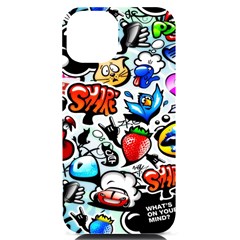 Graffiti Art Cartoon Comic Iphone 14 Black Uv Print Case by Salman4z