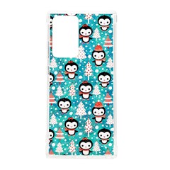 Blue Penguin Pattern Christmas Samsung Galaxy Note 20 Ultra Tpu Uv Case