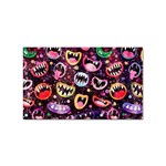 Funny Monster Mouths Sticker Rectangular (10 pack) Front