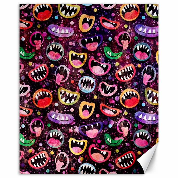 Funny Monster Mouths Canvas 16  x 20 