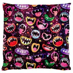 Funny Monster Mouths Large Cushion Case (one Side)