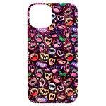 Funny Monster Mouths iPhone 14 Black UV Print Case Front