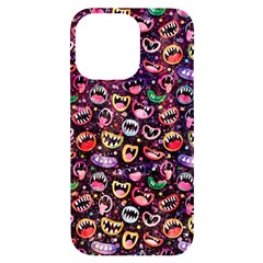 Funny Monster Mouths Iphone 14 Pro Max Black Uv Print Case by Salman4z