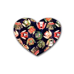 Ugly Christmas Rubber Heart Coaster (4 Pack) by Salman4z