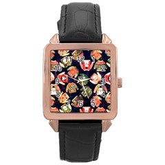 Ugly Christmas Rose Gold Leather Watch  by Salman4z