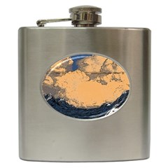 Waves Aesthetic Ocean Retro Sea Vintage Hip Flask (6 Oz) by Salman4z