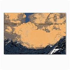 Waves Aesthetic Ocean Retro Sea Vintage Postcard 4 x 6  (pkg Of 10)